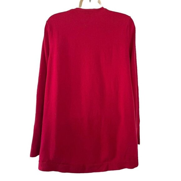J. Jill Women’s Sz M True Red Long Sleeve Pullover  Sweater - Picture 3 of 7